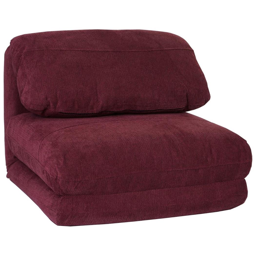 Chauffeuse NANTES, Convertible en Lit, Confortable et Polyvalente, en Tissu, Bordeaux