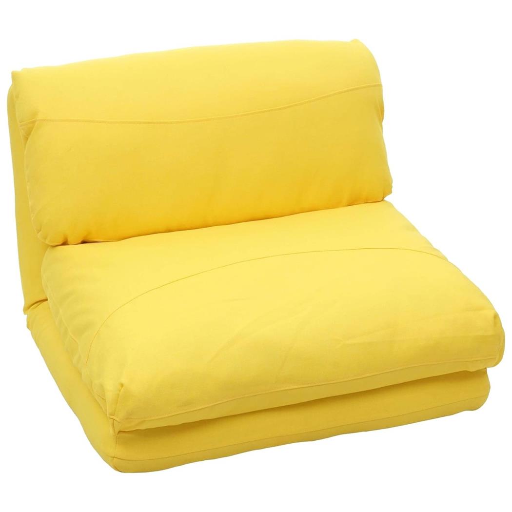 Chauffeuse NANTES, Convertible en Lit, Confortable et Polyvalente, en Tissu, Jaune