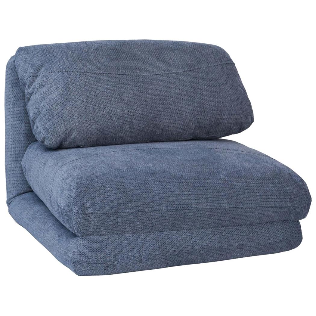 Chauffeuse NANTES, Convertible en Lit, Confortable et Polyvalente, en Tissu, Bleu