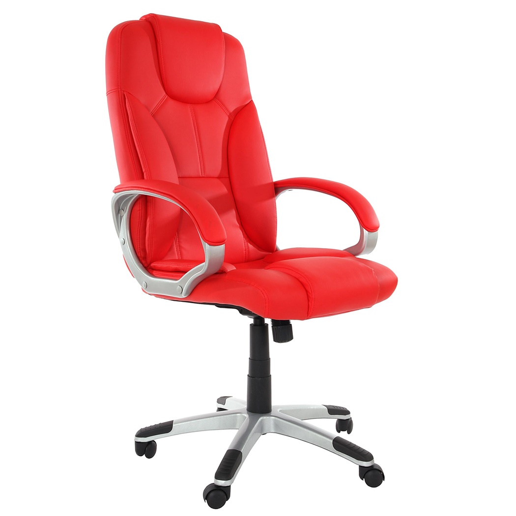 Fauteuil de bureau ARONA, Prix imbattable, Grand Confort, rembourrage, Rouge