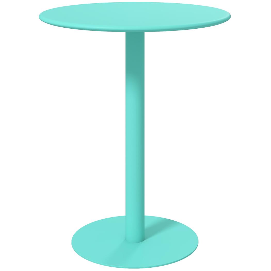 Table de Réunion PRIKA, Dimensions Ø60 x 72 cm, Structure en Acier, Vert