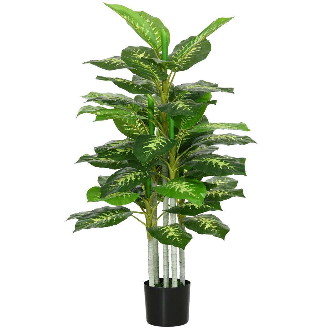 Plante de Bureau PALI, Hauteur 120cm, Aglaonéma Artificiel, Pot Inclus