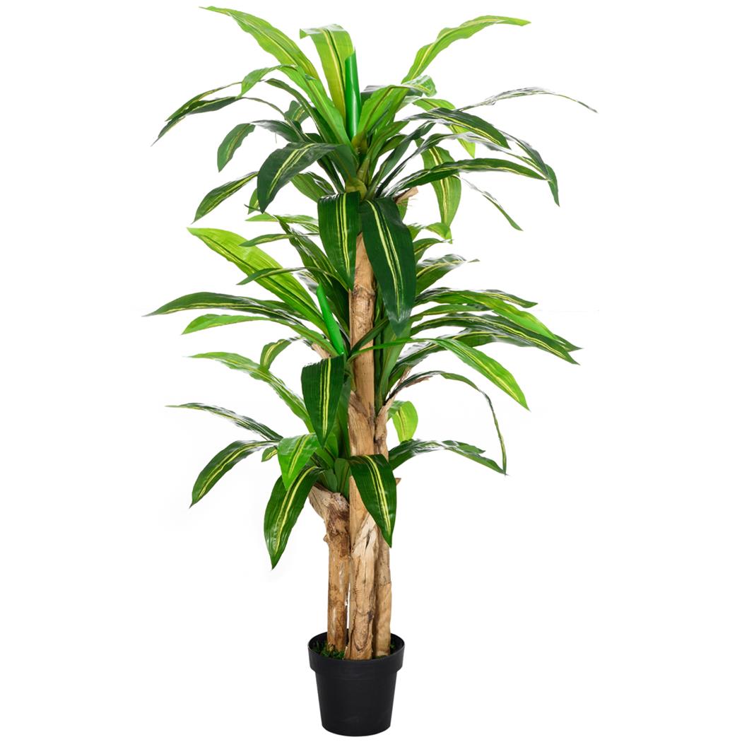 Plante de Bureau TAIS, Hauteur 160cm, Dracaena Artificiel, Pot Inclus