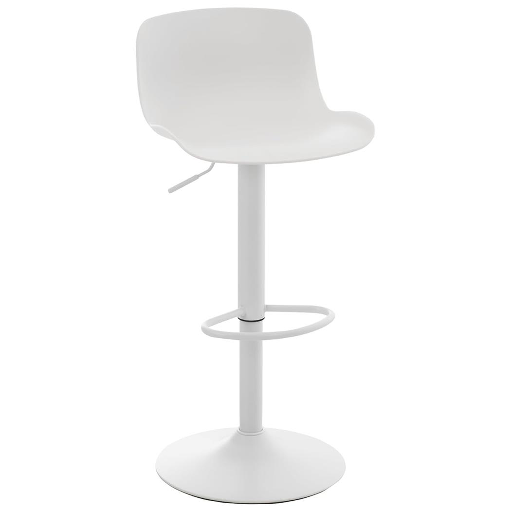Tabouret de Bar HULUN, Structure en Polypropylène, Design Moderne, Blanc