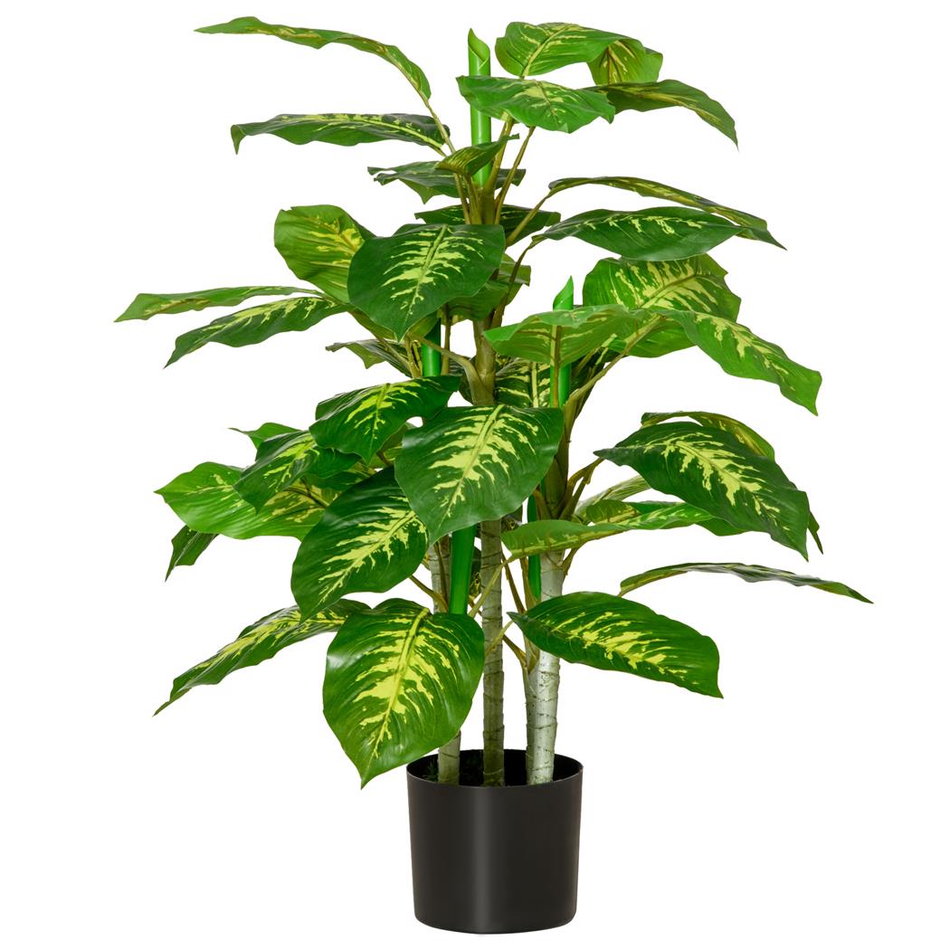 Plante de Bureau PIXO, Hauteur 95cm, Aglaonéma Artificiel, Pot Inclus