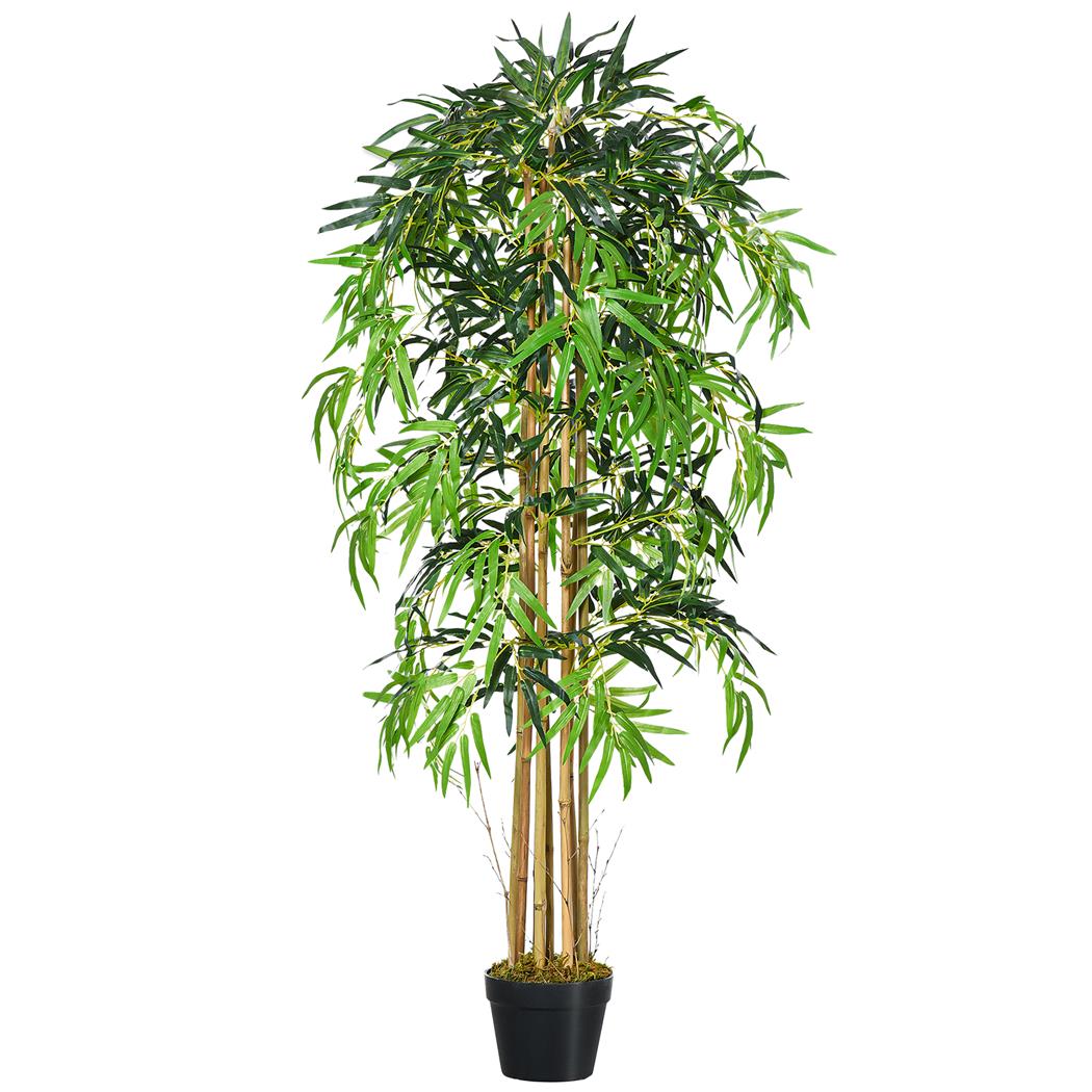 Plante de Bureau TIJUCA, Hauteur 150 cm, Bambou Artificiel, Pot Inclus