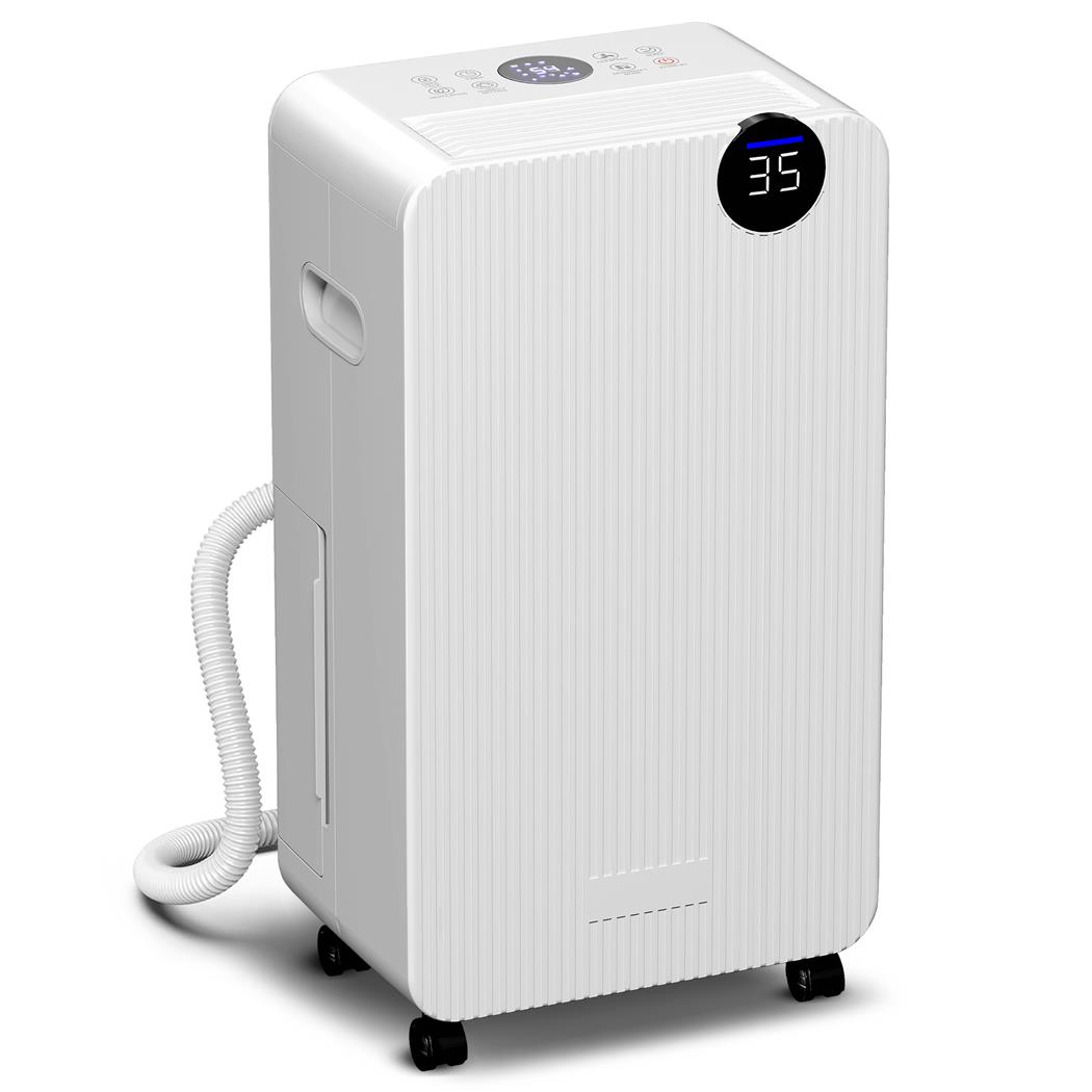 Déshumidificateur d’air AEROSEC, Design Compact, Réservoir de 2,1 L, 2 Vitesses et 3 Modes, Blanc