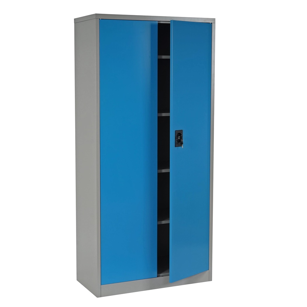 Meuble Classeur OLSEN 2 PORTES, 180x85x40cm, en Acier, Bleu