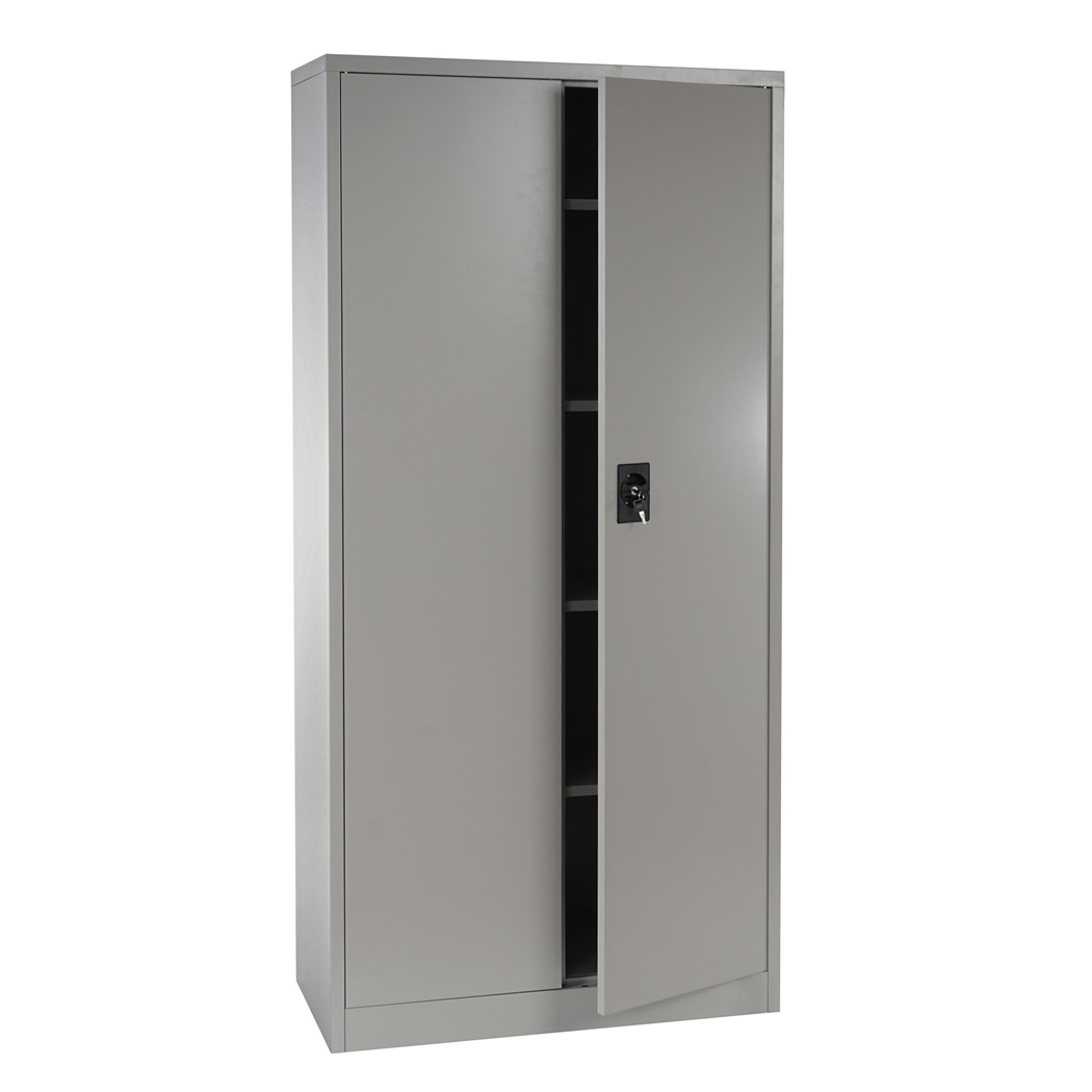 Meuble Classeur OLSEN 2 PORTES, 180x85x40cm, en Acier, Gris