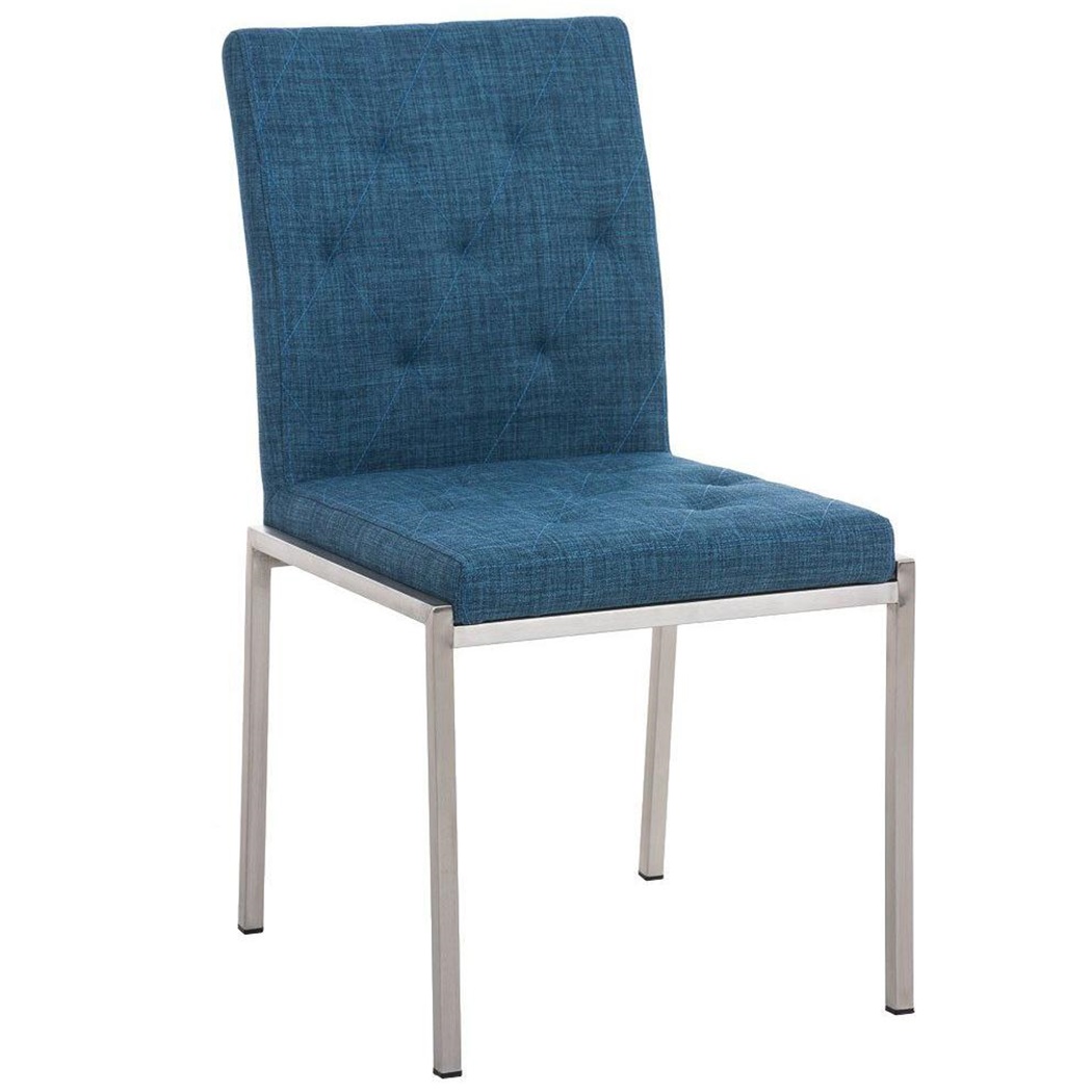 Chaise visiteur GALA TISSU, avec un Grand Rembourrage, très Robuste et Résistante, Tissu, Bleu