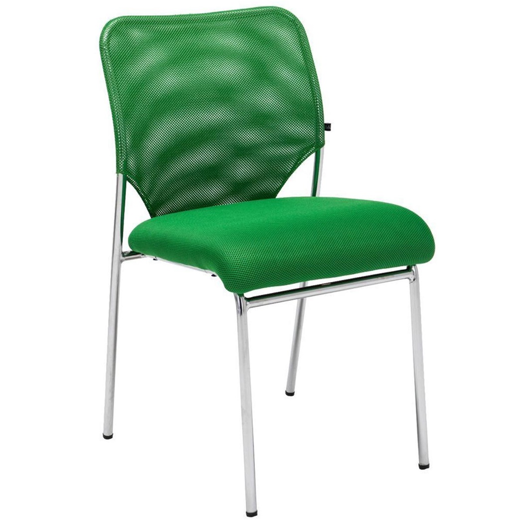 Chaise visiteur JAMAICA Sans Accoudoirs, Robuste et très Commode, en Maille Respirable, Vert