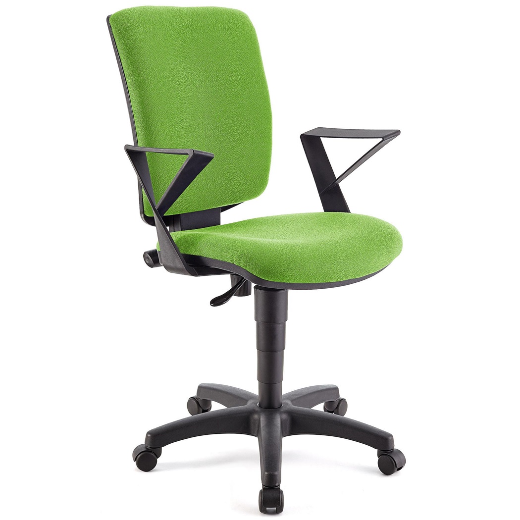 Chaise de Bureau ATLAS, Dossier Ajustable, Grand Rembourrage, en tissu Vert