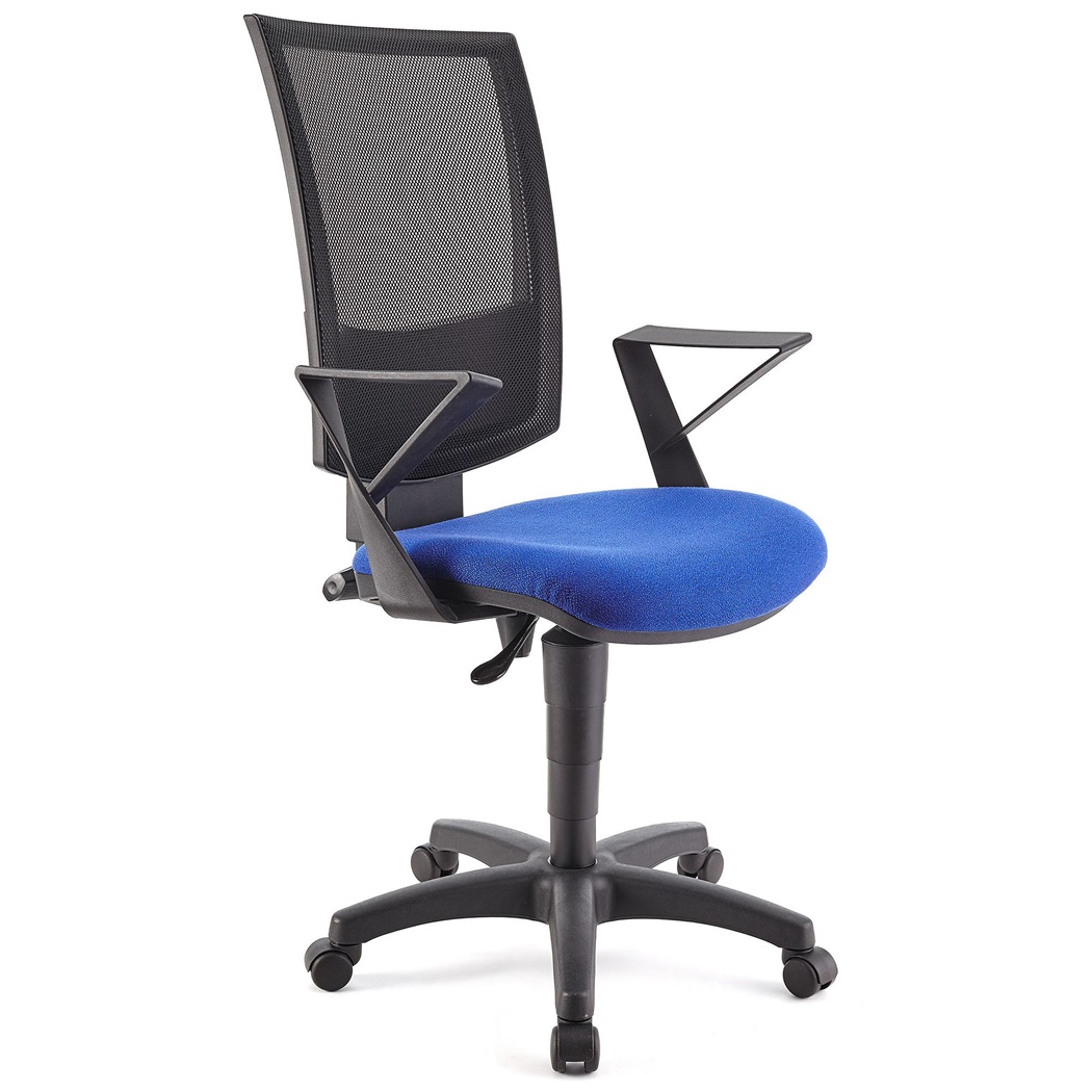 Chaise de bureau PANDORA, Dossier Ajustable en Maille, Rembourrage épais, Bleu