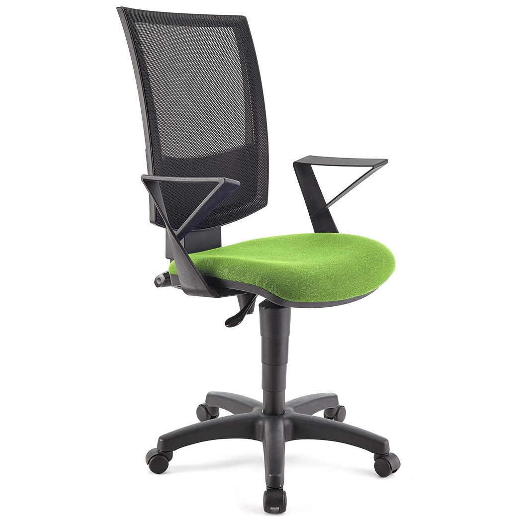 Chaise de bureau PANDORA, Dossier Ajustable en Maille, Rembourrage épais, Vert