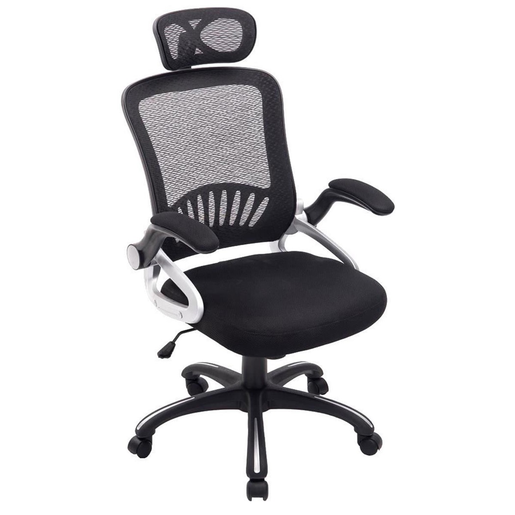 Siège Ergonomique SAMANA, Support Lombaire, Appui-tête Réglable, en Maille Respirable, Noir