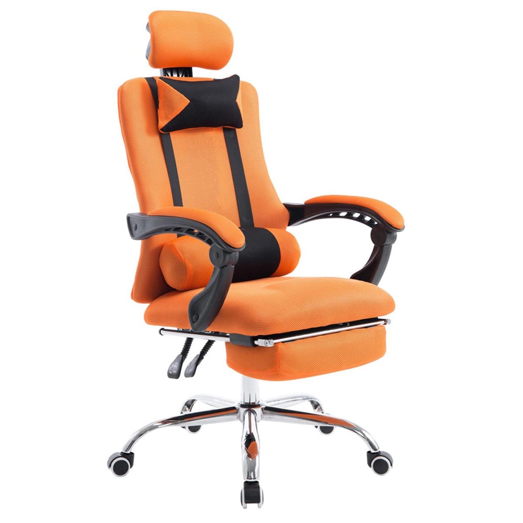 Fauteuil de bureau Gamer ANTARES, Repose-pieds Extensible, Orange