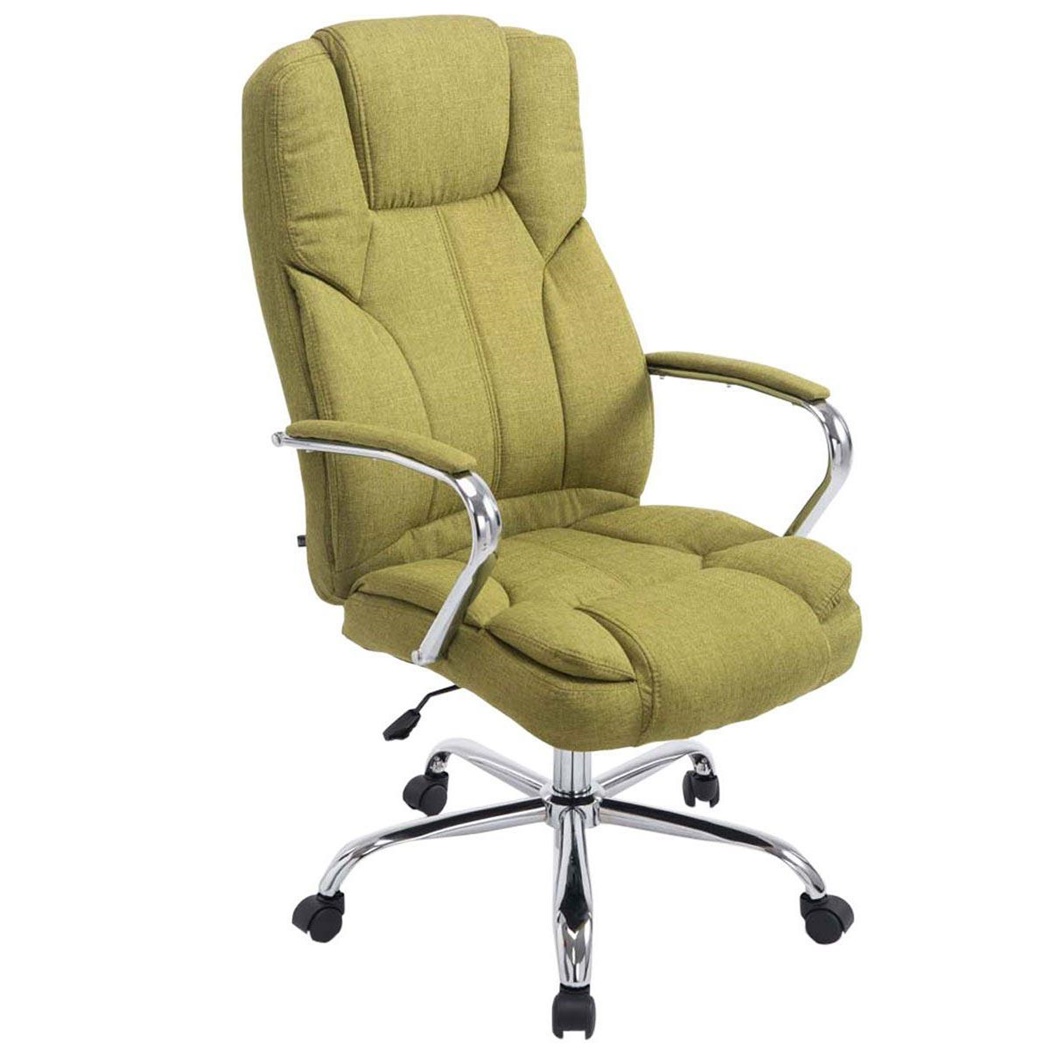 Fauteuil de bureau KANSAS TISSU, résistant jusqu'à 150kg!! Grande qualité, fabriqué en acier, Vert