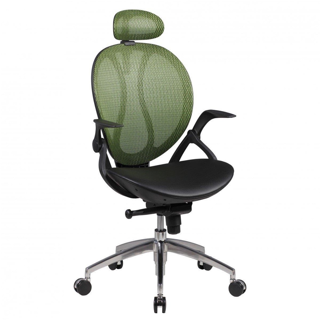 Siège ergonomique TELMA PRO, Appui-tête et Accoudoirs Réglables en Maille Respirable, Vert