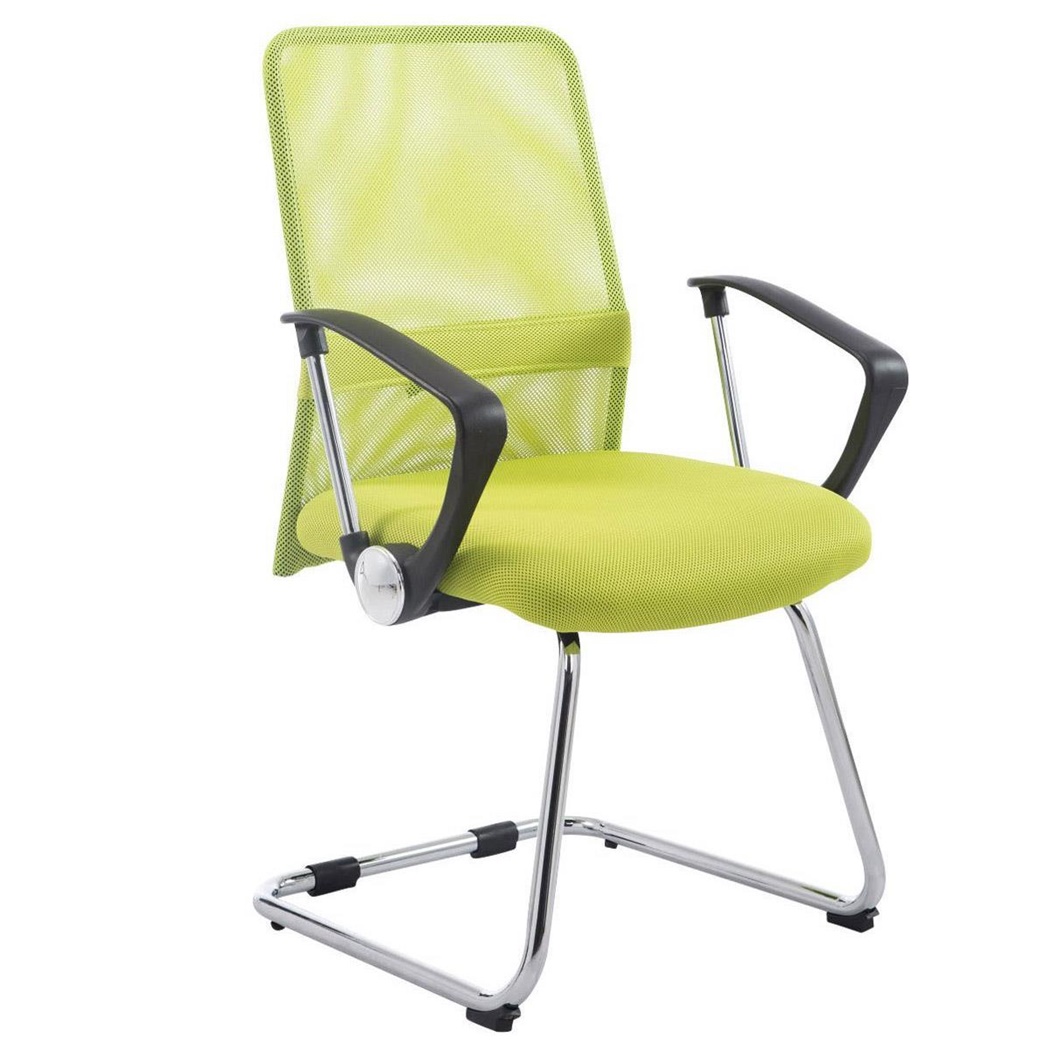 Chaise visiteur ASPEN V, Assise Rembourrée, en Maille Respirable, Vert