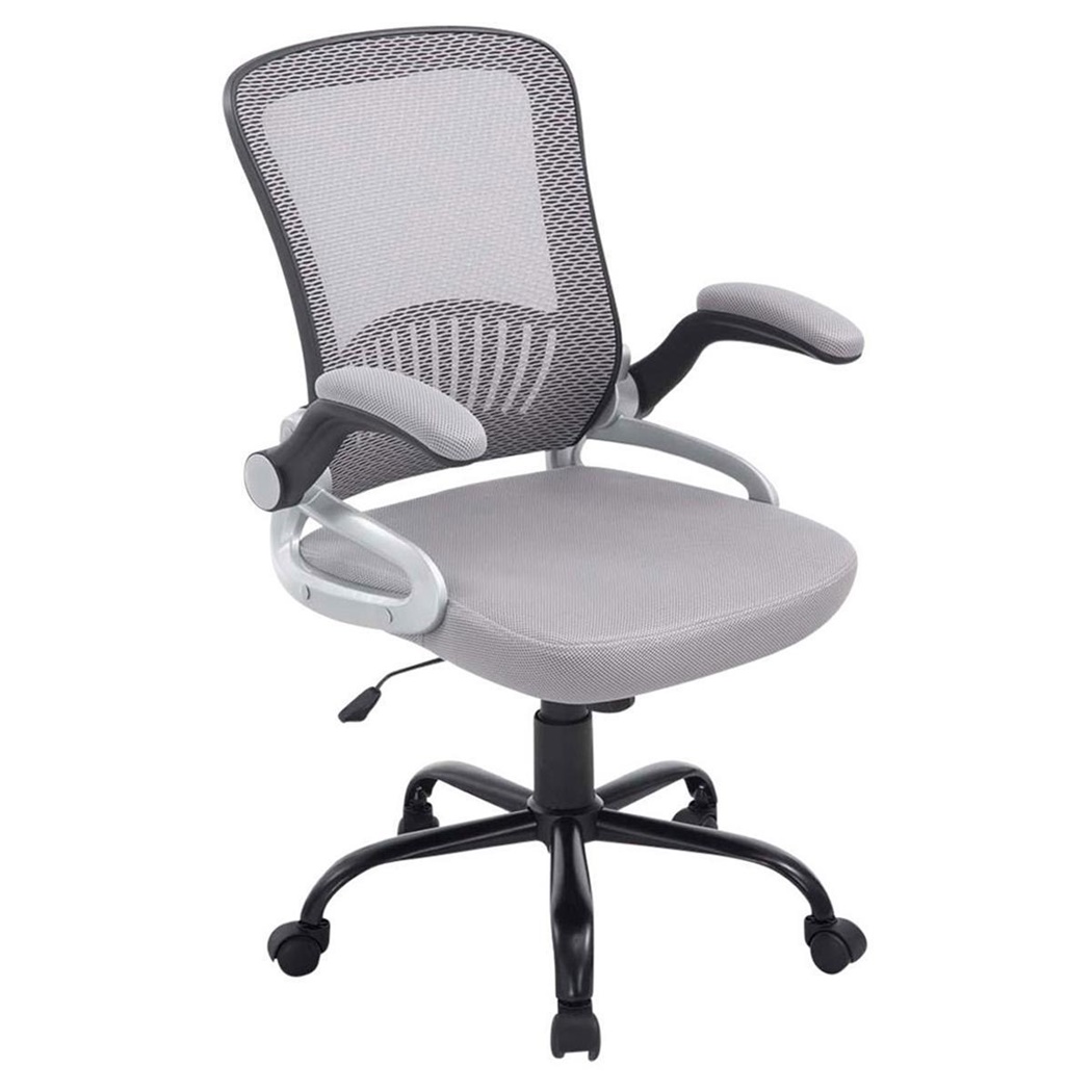 Chaise de bureau COPERNIC, Support Lombaire, en Maille Respirable, Gris