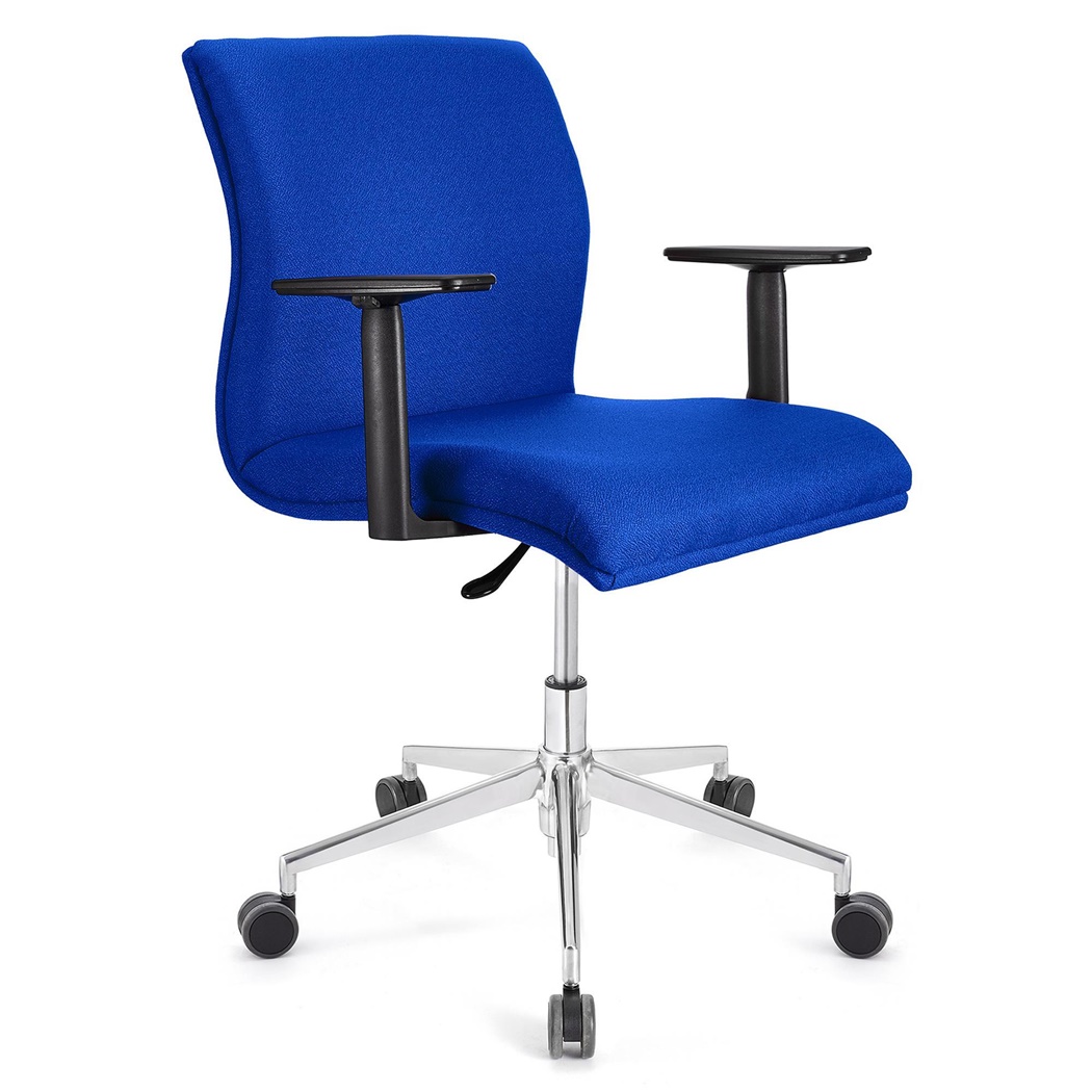 Fauteuil de bureau ANIBAL BASE PRO, Accoudoirs Ajustables, Tissu, Bleu