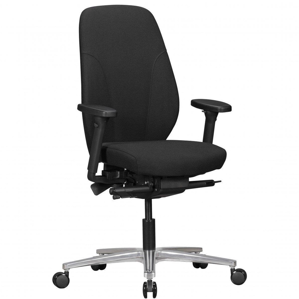 Siège Ergonomique SARK BASE, Totalement Ajustable, Adapté utilisation 8h, en Tissu, Noir