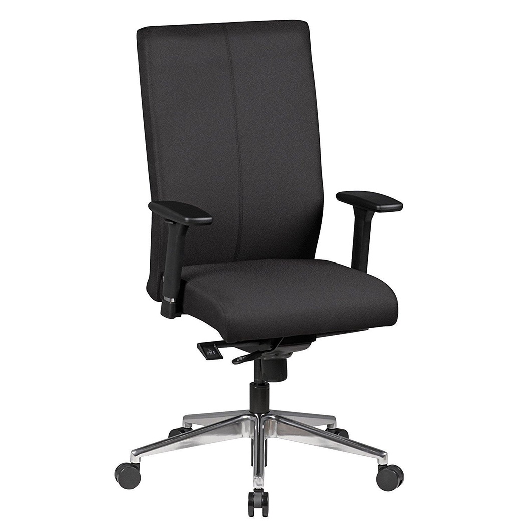 Siège ergonomique CUTY, Confort et Résistance maximum, Utilisation professionnelle 8 Heures, Tissu, Noir