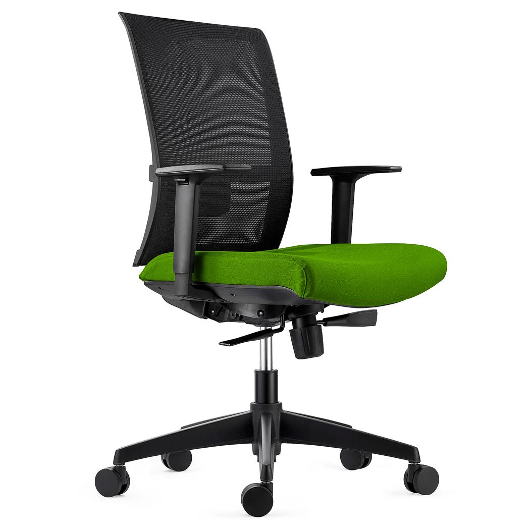 Chaise Ergonomique EXON, Support Lombaire, Utilisation 8 H, en Tissu et Maille, Vert