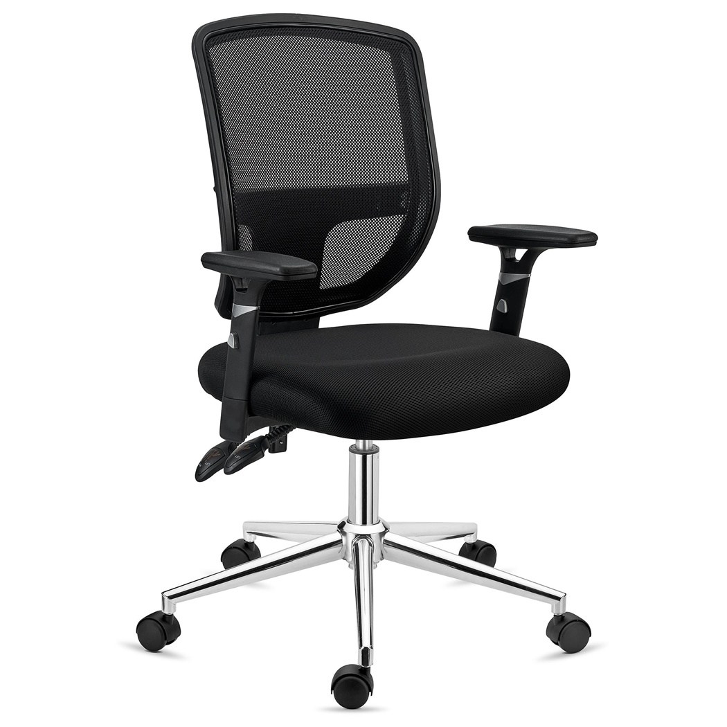 DEMO# Chaise de bureau DINAMIC, Utilisation 8H, Dossier Ajustable, Confortable et Robuste, Noir