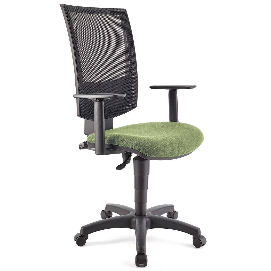 Chaise de Bureau PANDORA PLUS, Accoudoirs Ajustables, Rembourrage épais, Vert Olive