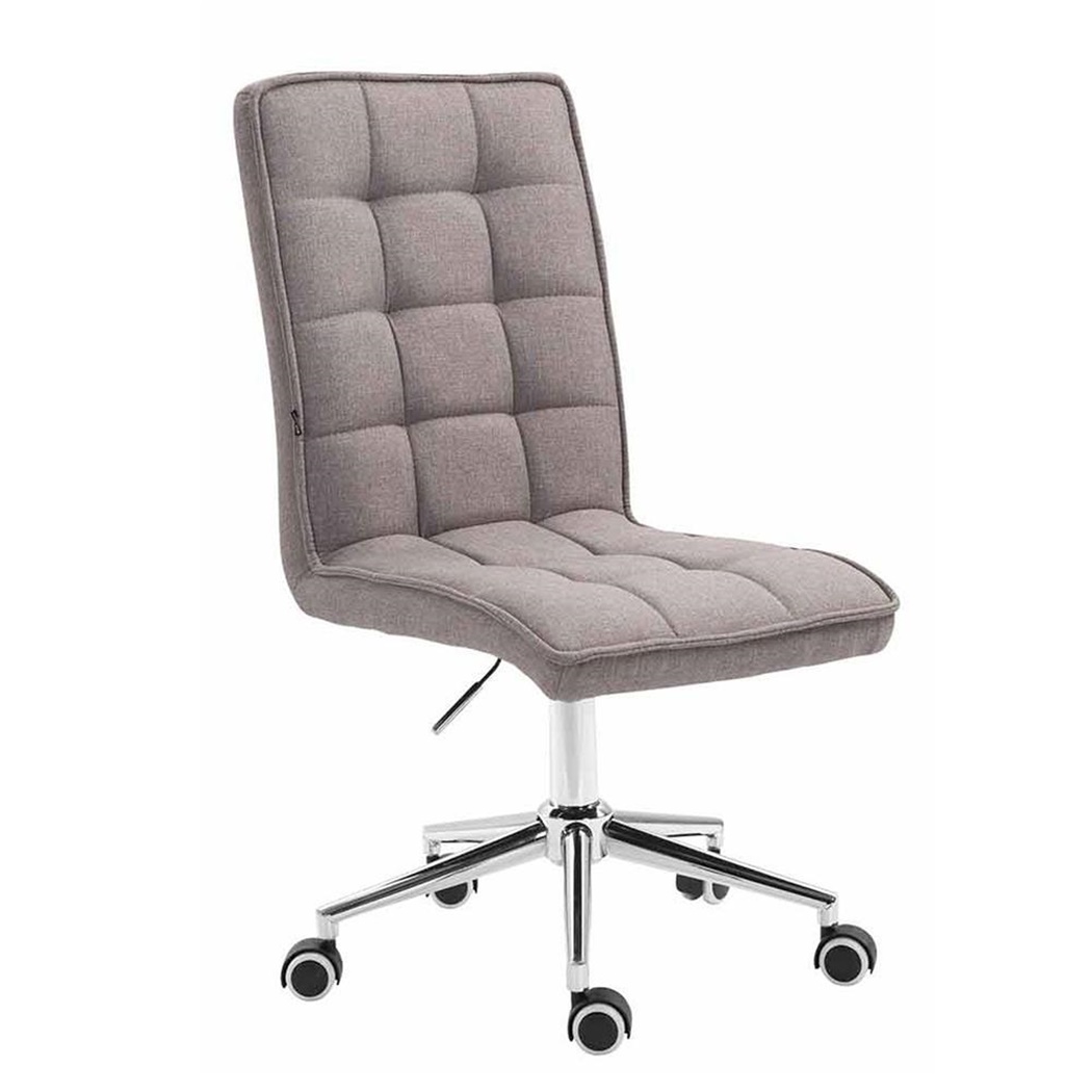 Chaise de bureau SAPHIR TISSU, Rembourrage Épais, Structure Métallique, couleur Gris Clair