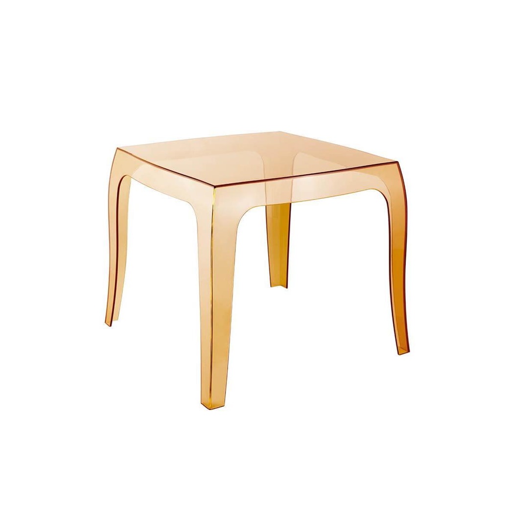 Table d’appoint SOPHIE, Design Exclusif, 50x50 cm, Empilable, Ambre