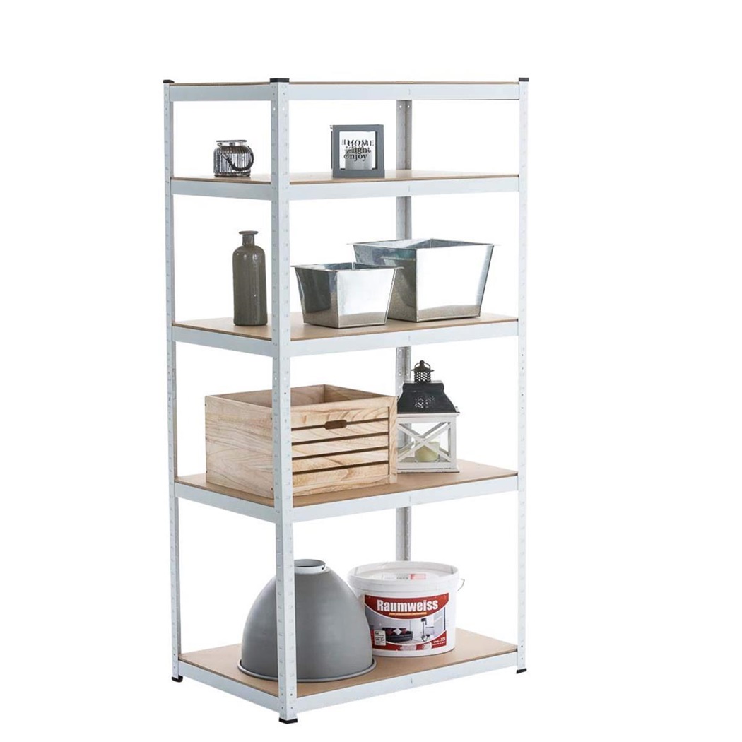 Étagère Métallique AGATHA, 45x90x180cm, Grande Résistance, 5 Étages, Blanc