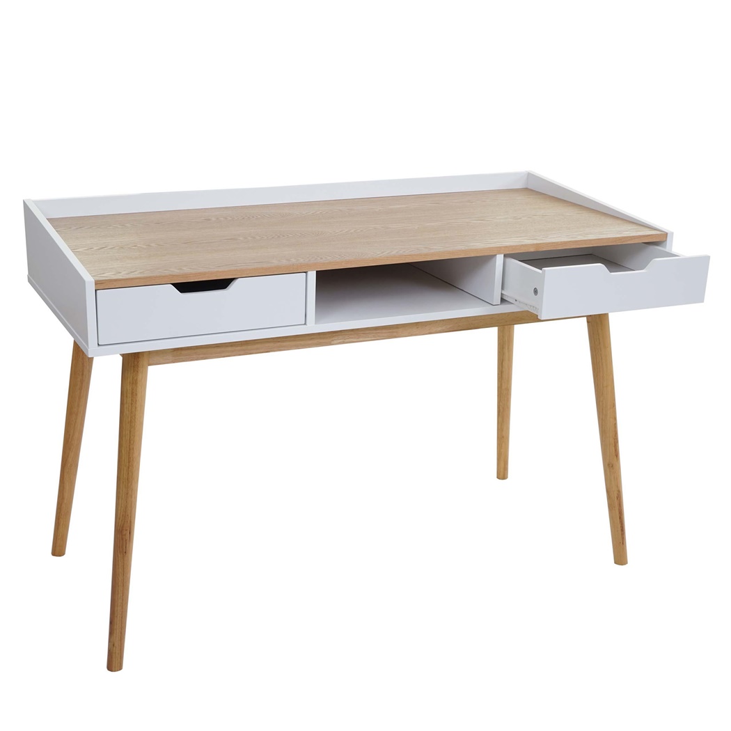 Bureau Informatique JORGEN, Dimensions 120x55x80 cm, Design Nordique, en Bois