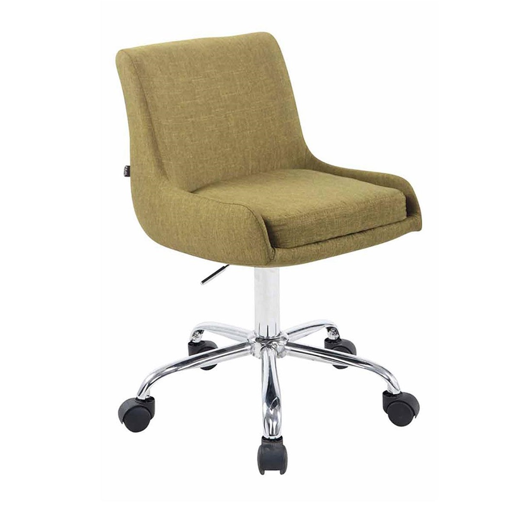 Chaise de Bureau ASIA TISSU, Hauteur Réglable, Piétement Métallique, Vert