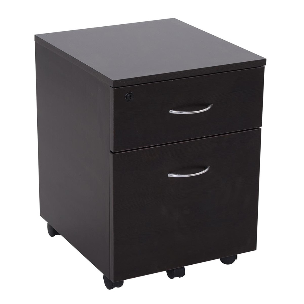 Caisson Mobile pour Dossiers Suspendus JANE, en Bois, Noir