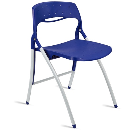 Chaise Visiteur FILA, Pliante et Pratique, Structure en Acier, Bleu