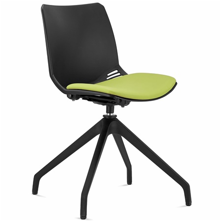 Chaise visiteur SUVA, Pivotante, Design Moderne, en Polypropylène, Vert