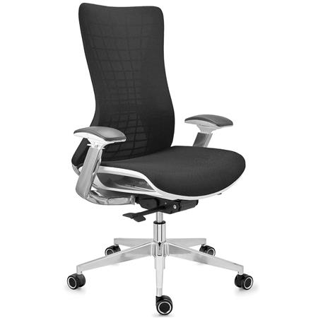 DEMO# Chaise Ergonomique ENERGY, Design Unique, Excellente Qualité, en Maille, Gris