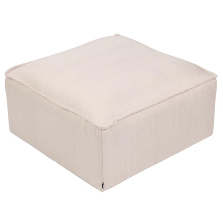 Pouf PRAIA, Multifonction, 60x60x30cm, Moderne et Elégant, en Tissu Crème
