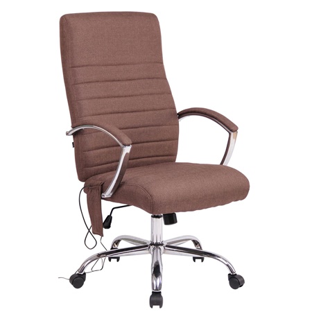 Fauteuil de Bureau VALANTY MASSAGE, Élégant et Moelleux, Tissu Marron