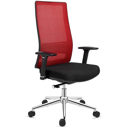 Chaise Ergonomique SANTOS, Utilisation Professionnelle 8h, Design Élégant, en Rouge