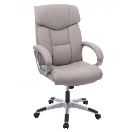 Fauteuil de bureau SANTIAGO BASE, Grand rembourrage, Mécanisme Basculant, Utilisation quotidienne 8h, Marron Clair