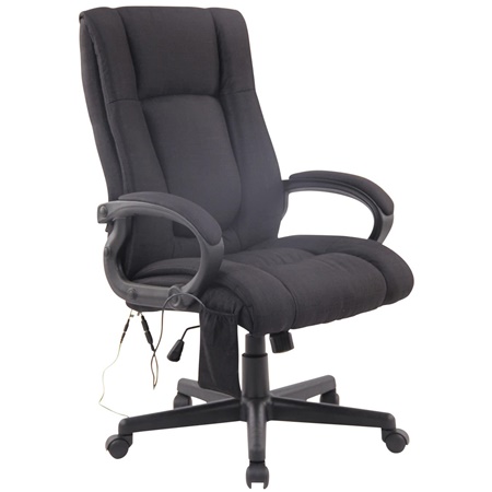 Fauteuil de bureau NINA MASSAGE TISSU, Élégance et Confort, Fonction massage, Noir