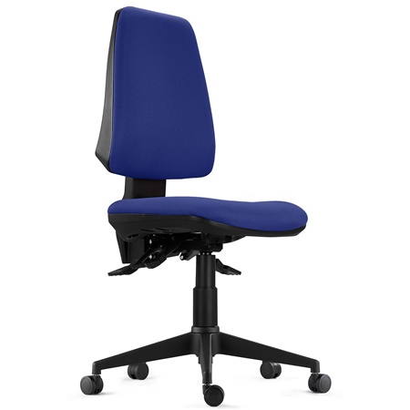 Chaise de Bureau Ergonomique INDIANA BASE, Usage Intensif 8H,Très Solide, en Tissu Bleu Foncé