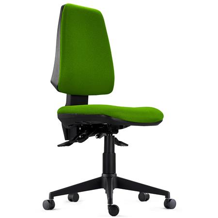 Chaise de Bureau Ergonomique INDIANA BASE, Usage Intensif 8H,Très Solide, en Tissu Vert