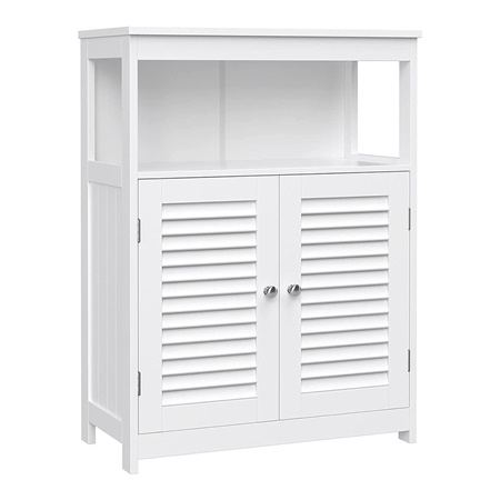 Meuble de Rangement GROVER, Élégant, 60x30x80cm, En Bois, Blanc