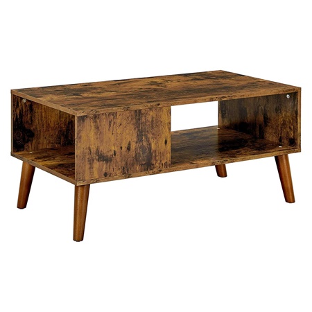 Table Basse GABRIEL, Design Exclusif, Dimensions 100x50x45 cm, couleur Noyer