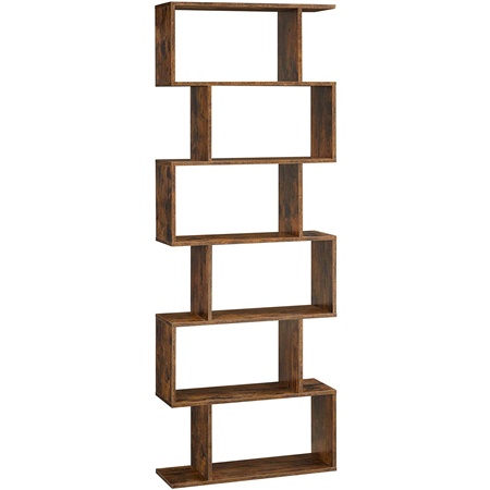 Étagère KISTA, 70x24x190 cm, Design Moderne, en Bois, couleur Noyer