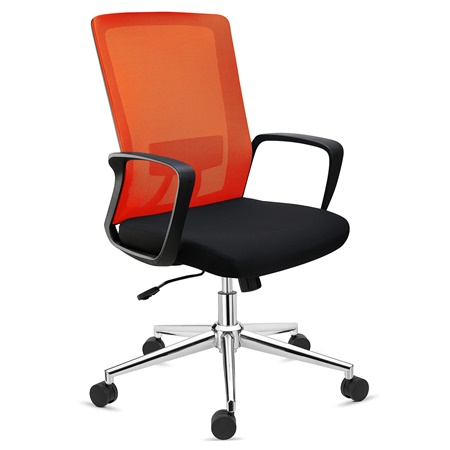 Chaise de Bureau ERGOCITY, Support Lombaire, Dossier Basculant, Orange